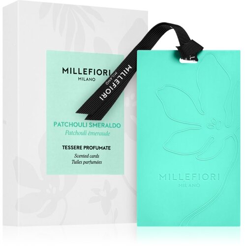 MILLEFIORI Milano Laundry Patchouli Smeraldo mirisna kartica 3 kom Slike