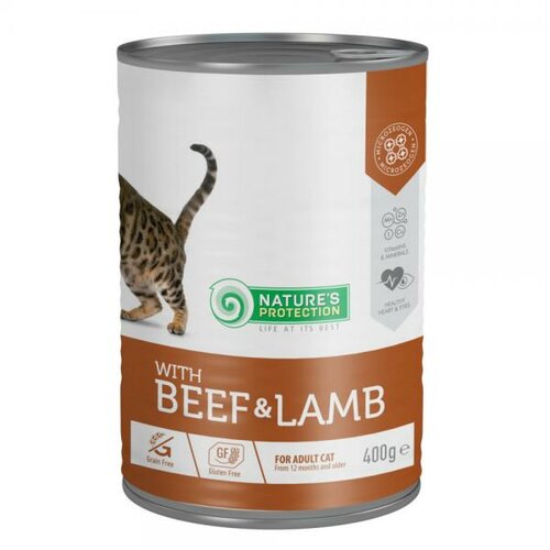 Natures Protection konzerva za mačke - beef&lamb - 400gr Slike