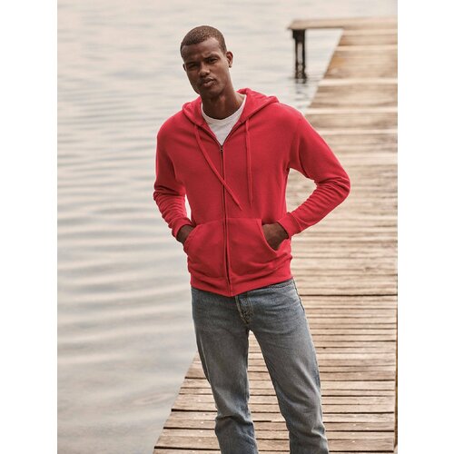 Fruit Of The Loom Red Zippered Hoodie Classic Cene