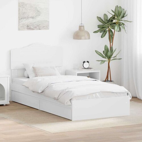  Krevet s od storage Bijelo 75 x 190 cm Konstruirano drvo Cene