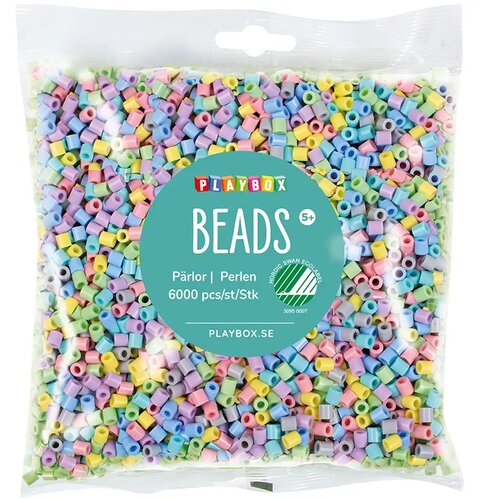 Playbox PlayBox: 5 mm MIDI perle za likanje v pastelnih barvah, paket 6000 kosov Cene