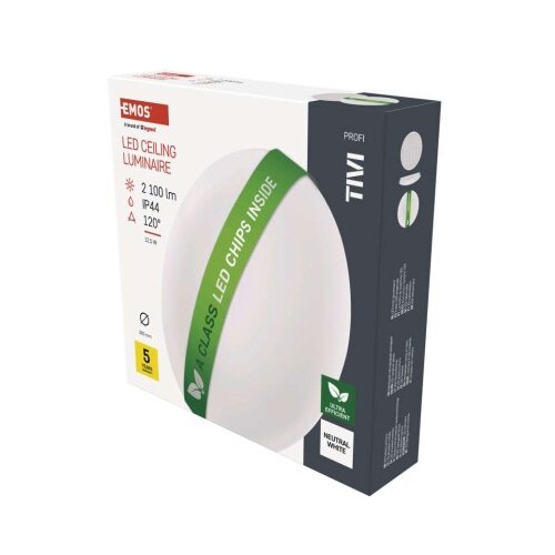  LED stropna svetilka TIVI, A CLASS, okrogla bela 12,5W, IP44, Nevtralna bela Cene