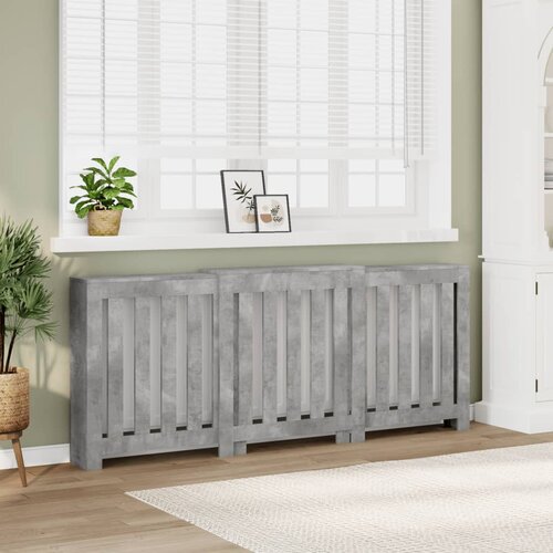vidaXL Pokrov za radiator betonsko siv 205x21,5x83,5 cm inženirski les Cene