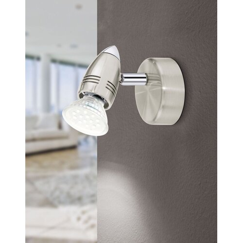 Eglo Magnum-led spot/1, led gu10 1x3w, 240lm, nikl-Mat/hrom, Slike