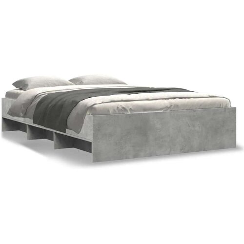 VidaXL Okvir kreveta boja betona 120x190 cm od konstruiranog drva Slike