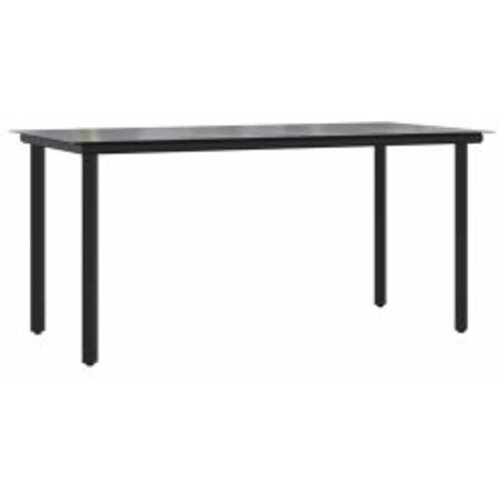  5-dijelni vrtni blagovaonski set s jastucima poliratan i staklo Smeđa 160 x 80 x 74 cm Slike