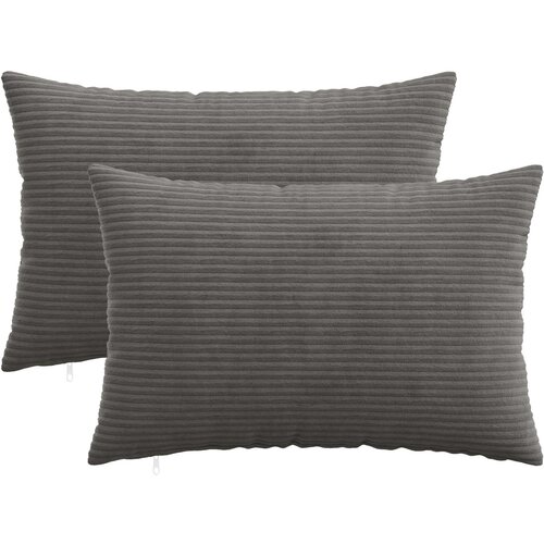  Presvlaka za jastuk 2 pcs HEERLEN Tamnosiva 40 x 60 cm Kord Cene