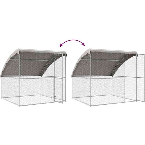  Kletka za pi&amp;scaron;čance srebrna 2 x 2 x 2 m Cinkana jeklena, (5000204317) Slike