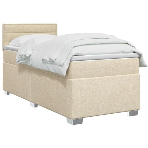  Boxspring krevet s madracem Krem 90 x 200 cm Tkanina - Krem 90 x 200 cm Dizajn linija Slike