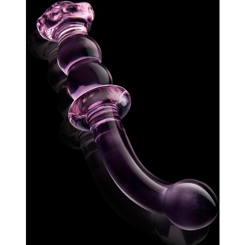 DREAMTOYS Glaze Glass Rosebud G-Spot Dildo Pink Cene