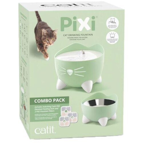 Catit Fontana za mačke Pixi combo, Svetlozelena Slike