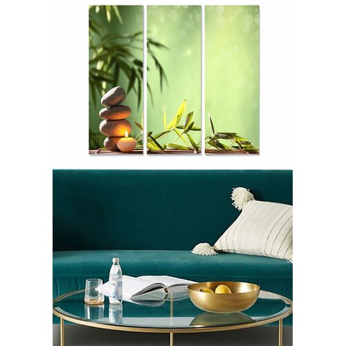 Wallity MDF112343234 Multicolor Decorative MDF Painting (3 Pieces) Cene