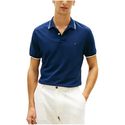 Tommy Hilfiger Polo majice kratki rokavi MW0MW42748 Modra Slike