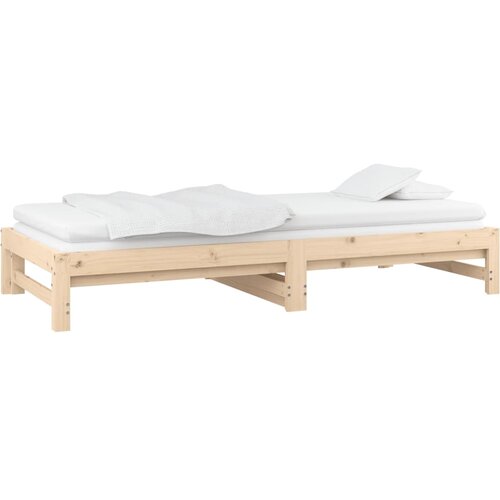  Dnevni ležaj na izvlačenje 2 x (90x190) cm od masivne borovine Slike