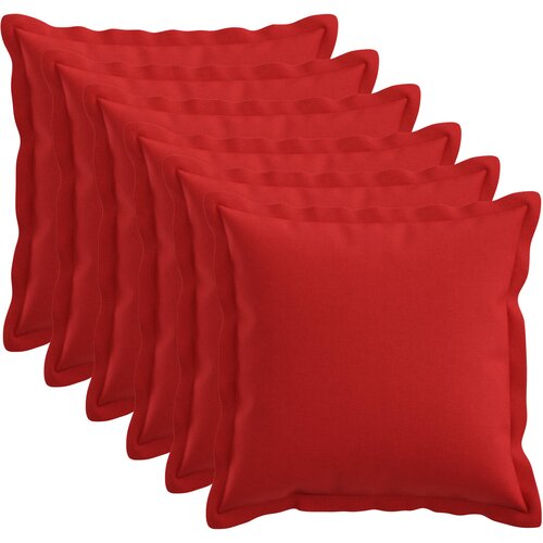  Presvlaka za jastuk 6 pcs HOUTEN Crvena 45 x 45 cm Umjetni lan Cijene
