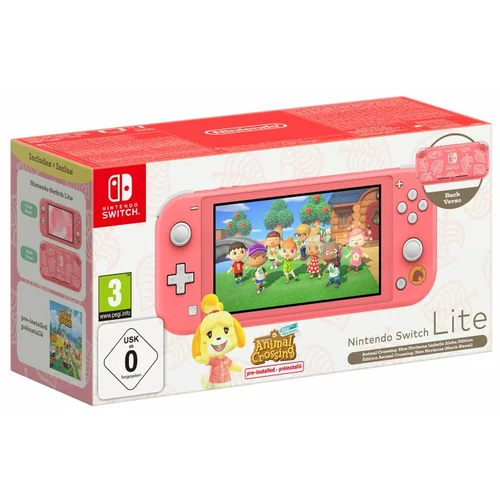 Nintendo NSW CONSOLE LITE CORAL ISABELLE&#39;S ALOHA EDITION