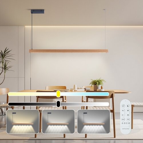  Immax NEO 07303L - LED prigu&amp;scaron;iva luster na sajli MADEIRA 26W/230V Wi-Fi Tuya 122 cm hrast Slike