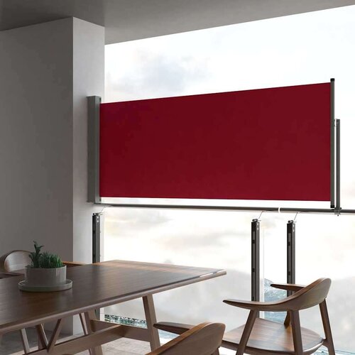 vidaXL Zložljiva stranska tenda za teraso 100x300 cm rdeča, (20610933) Cene