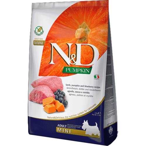 N&amp;amp;d Pumpkin Hrana za pse Mini Adult, Jagnjetina &amp;amp; Borovnica Slike