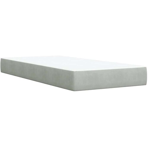 VidaXL Box spring krevet s madracem svjetlosivi 90x190 cm bar&amp;scaron;unasti Slike