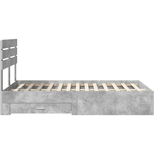  Krevetna konstrukcija s ladicama Betonski sivi 120 x 200 cm Slike