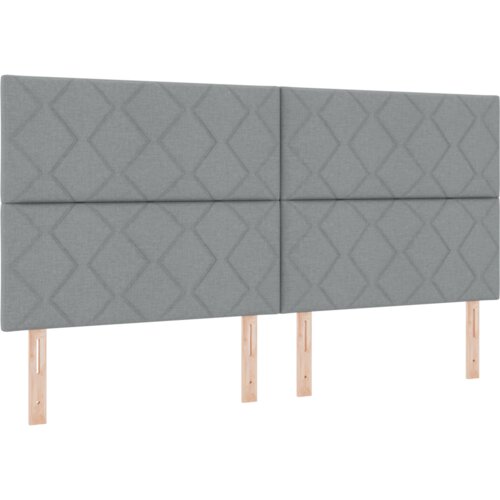  Krevet s kutijom s madracem &amp;amp;amp LED svjetlom Siva 200x200 cm Tkanina Slike