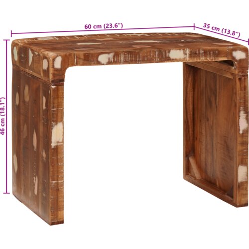 VidaXL 60 x 35 x 46 cm Čvrsto drvo iz recikliranih materijala Slike