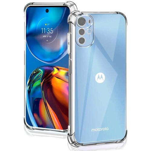  Silikonski ovitek z ojačanimi robovi za Motorola Moto E32/Moto E32s - Prozorna Cene