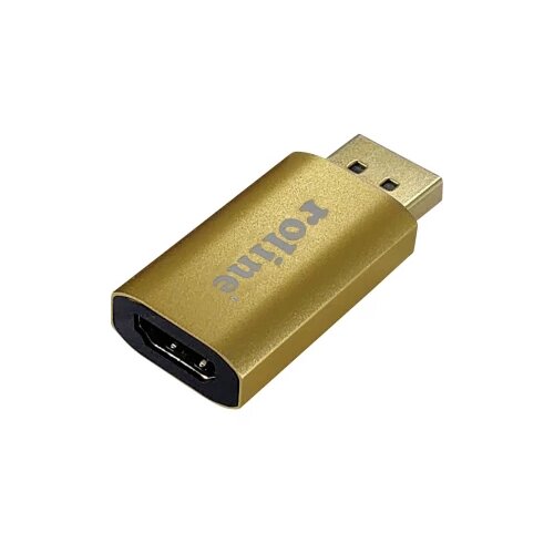 Roline 12.03.3158 adapter [1x mo&amp;scaron;ki konektor DisplayPort - 1x ženski konektor HDMI] zlata, (20428720) Slike