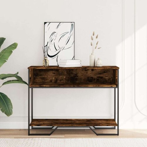  Konzolni stol boja hrasta 100 x 35 x 74 5 cm konstruirano drvo Slike