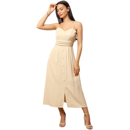 La Modeuse Dolge obleke 70930_P166155 Bež Cene