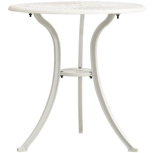 vidaXL vrtna miza bela 62x62x65 cm liti aluminij Cene