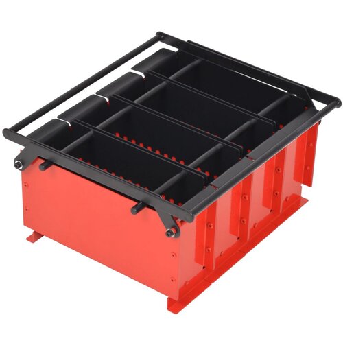VidaXL Pre&amp;scaron;a za papirnate brikete jeklo 38x31x18 cm črna in rdeča Slike