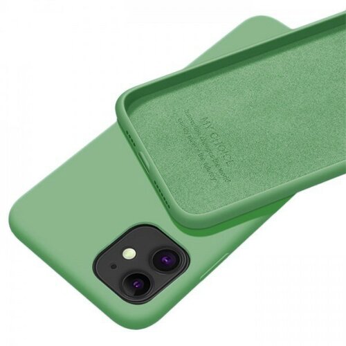 MCTK5 iphone 12 mini * futrola soft silicone green (169) Slike