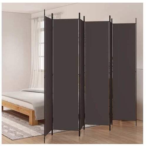  Paravan 6-delni rjav 300x220 cm blago Cene