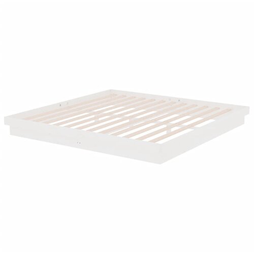  Okvir za krevet od masivnog drva bijeli 200 x 200 cm Slike