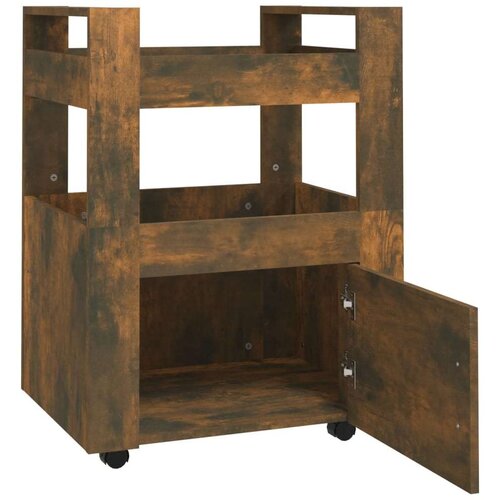  Kolica boja hrasta 60 x 45 x 80 cm konstruirano drvo Slike