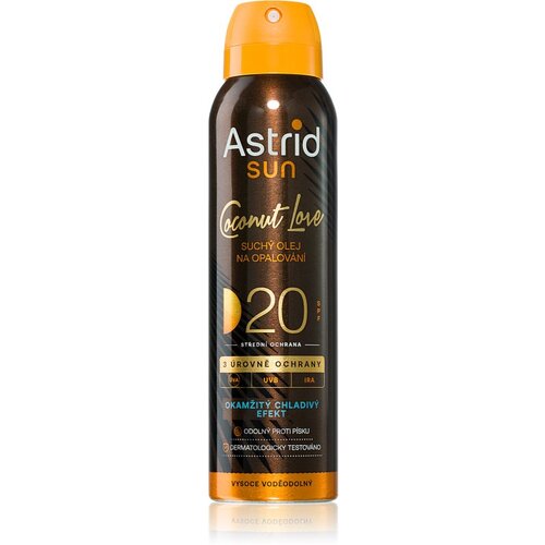 Astrid Sun Coconut Love suho olje za sončenje SPF 20 s srednjo UV zaščito 150 ml Cene