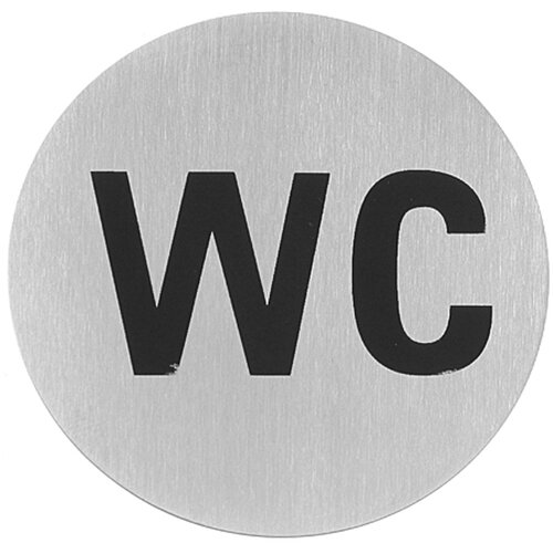 Hendi Samolepilna informacijska tablica za WC vrata, nerjaveče jeklo, dia. 75 mm - 663622, (21389717) Cene
