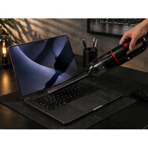  Brezžični HEPA aku. 1200mAh ročni sesalnik USB 6000Pa črn Slike