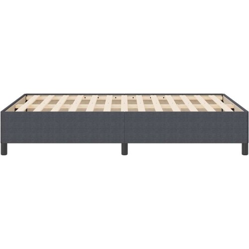 VidaXL krevetni okvir tamno siva čvrsto drvo 140 x 190 cm Slike