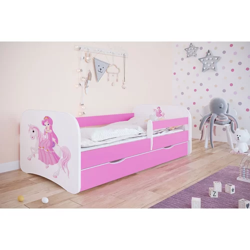 HAPPYKIDS DJEJI krevet dreamy princeza na konju (vie boja i DIMENZIJA)-roza-80x160