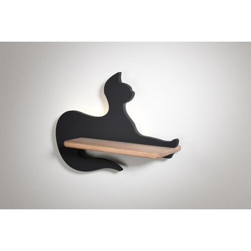 Candellux cat zidna lampa 5W led iq kids crna Slike
