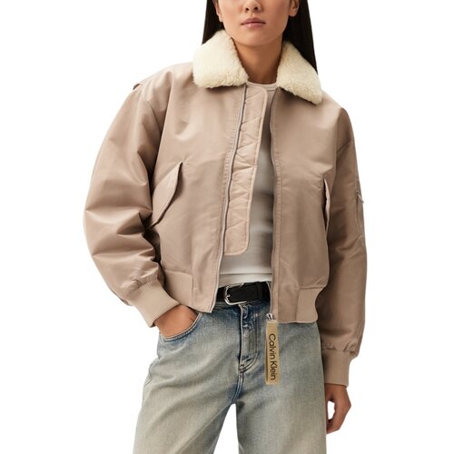 Calvin Klein Jeans Jakne SATIN AVIATOR J20J224115 Bež Cene