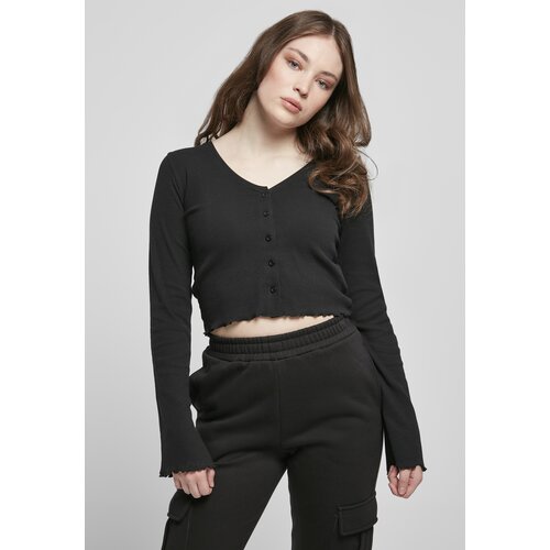 UC Ladies Women's sweater with cropped ribs, black Cene