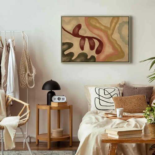  Slika - Colorful shapes – worn-out figures in lime wash technique 90x60 Cene