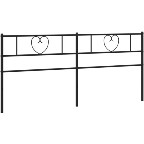 VidaXL Kovinsko posteljno vzglavje črno 193 cm, (21048444) Slike