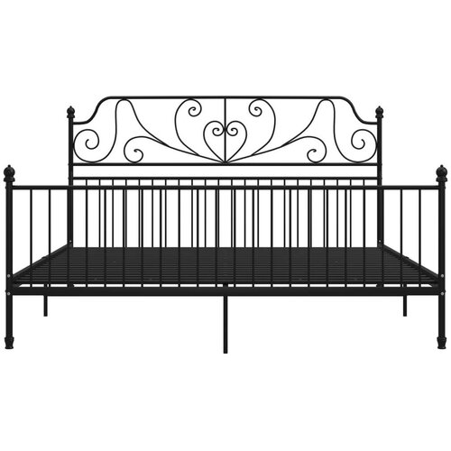  Za krevet crni metalni 200 x 200 cm Slike