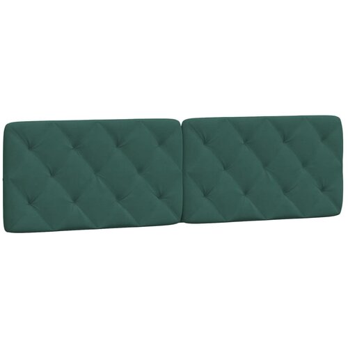 vidaXL Vzglavna stranica temno zelena 180 cm žamet, (21081922) Cene