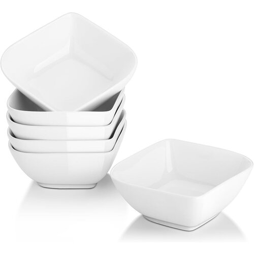 Dowan 237 ml Porcelanasti Ramekins - Set 6 za Creme Brulee, Sufle, Puding, Omako. Primerni za Pečico, Beli, (22137426) Slike